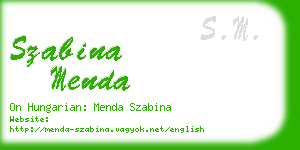 szabina menda business card